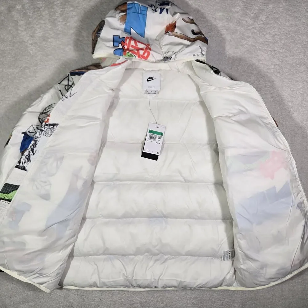 Nike Bold School Primaloft Storm Fit Puffer Jacket White Mens XL FZ2288-133